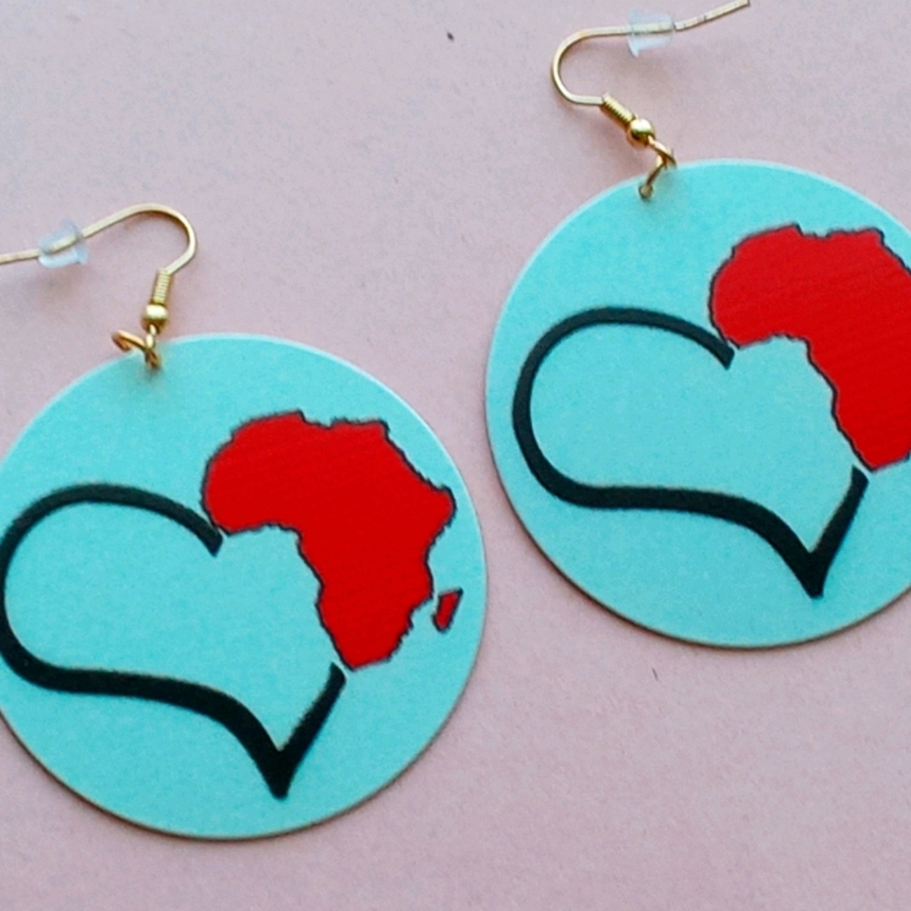 Metal Afrocentric earrings